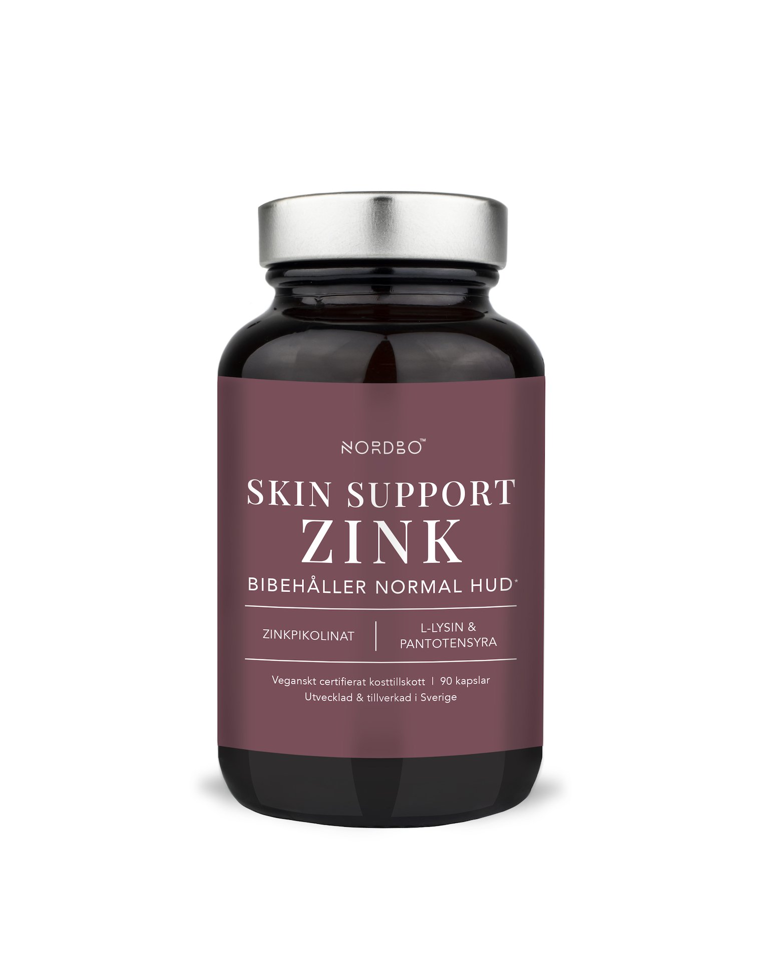 Nordbo Skin Support Zink, 90 kap