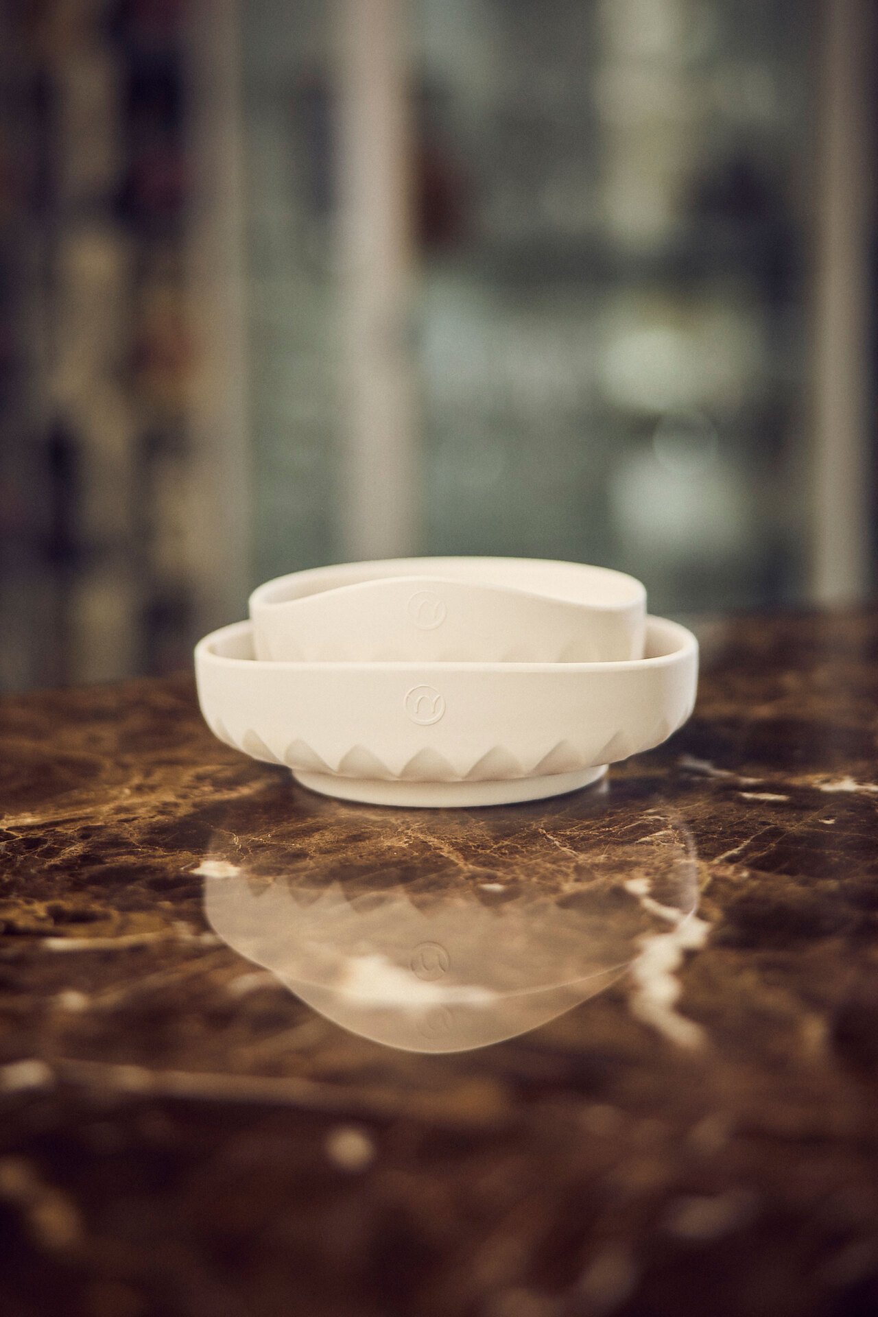 Najell Baby plate and bowl set - Porcelain White