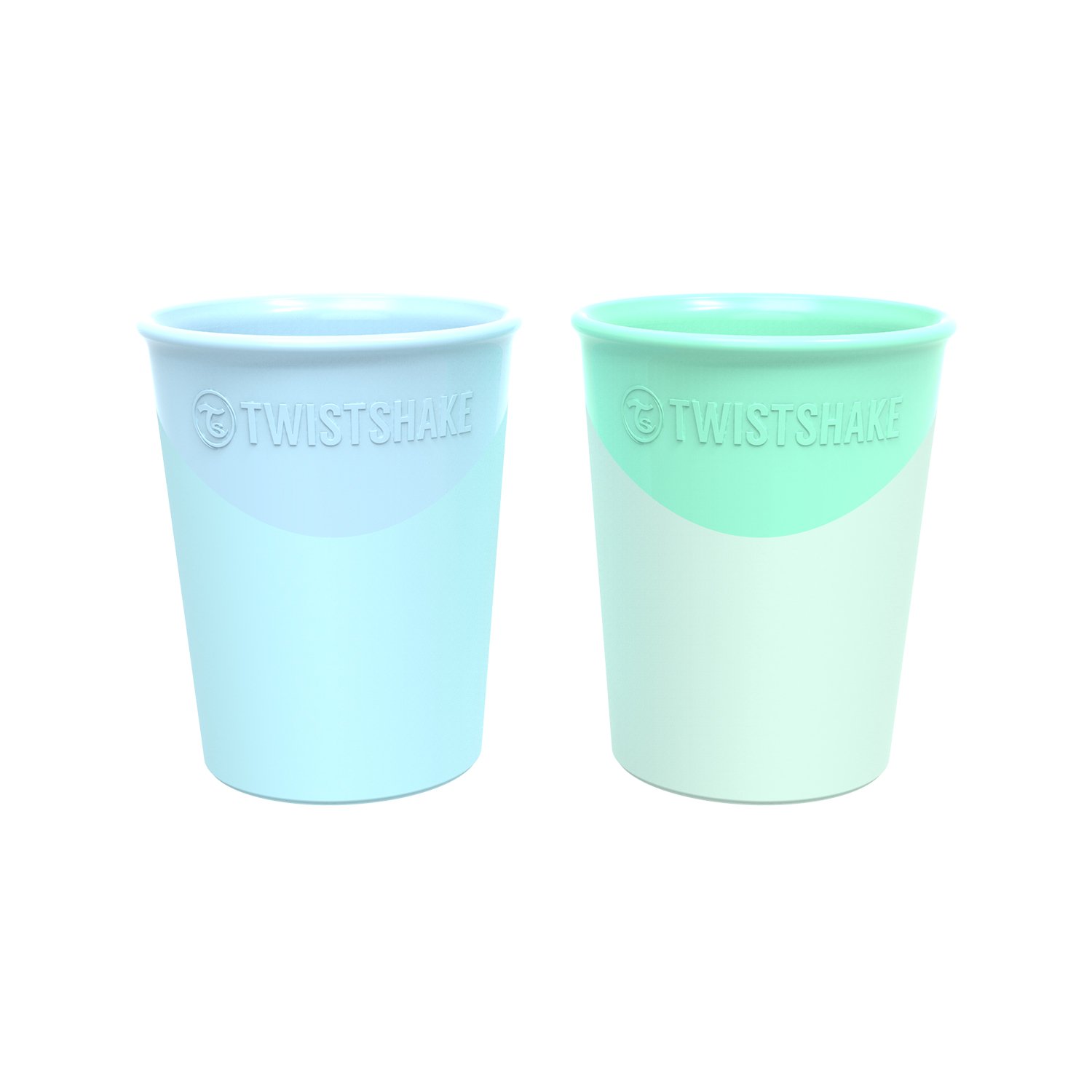 Twistshake 2x Glas Pastell Babyblå Mintgrön