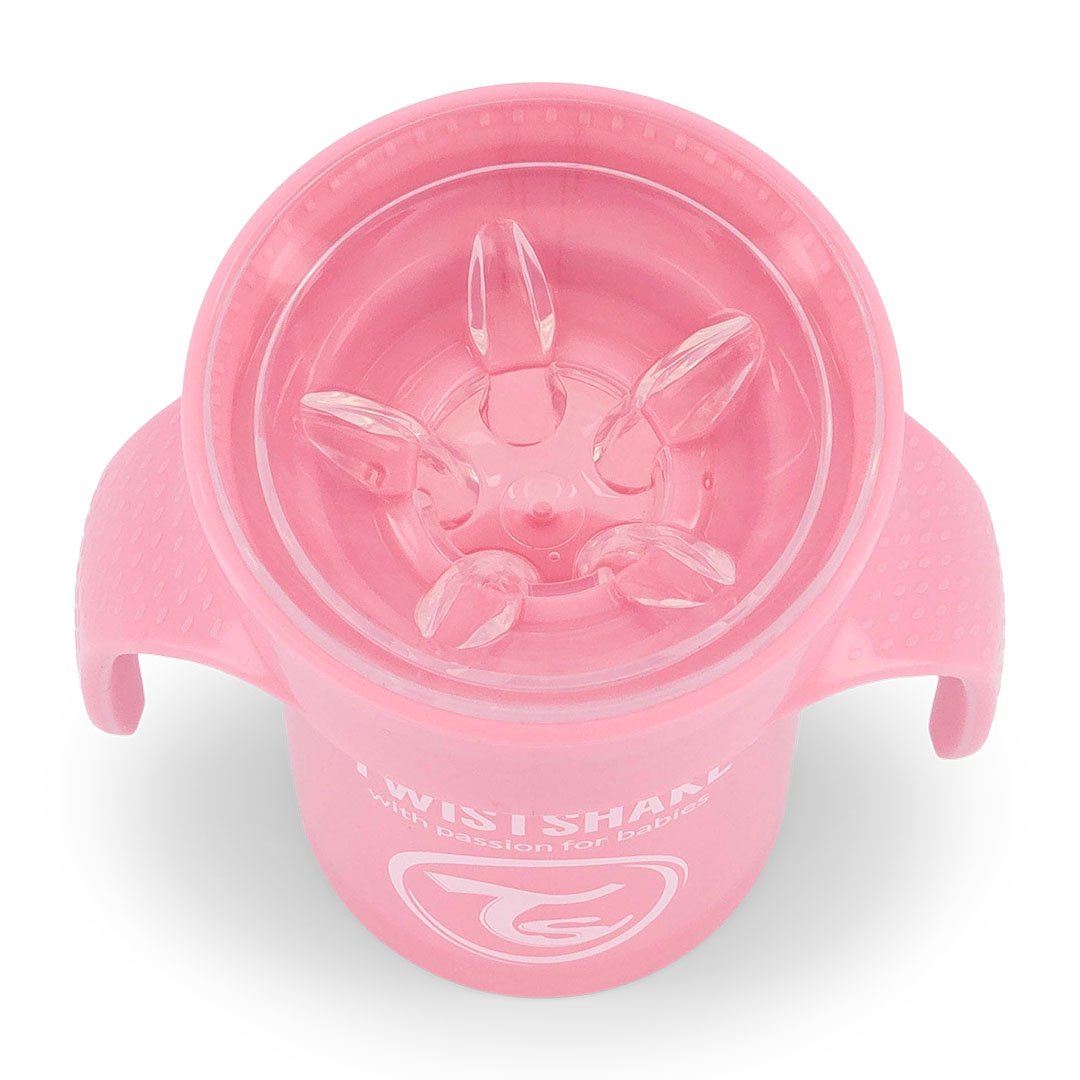 Twistshake 360 Cup 6+m Pastel Pink 1 st