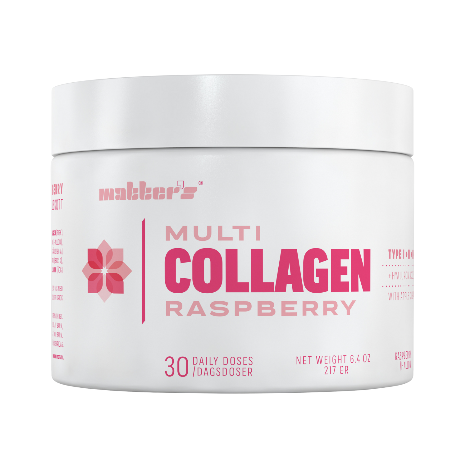 Matters Multi-Collagen + Hyaluron, Zink, Vitamin C & ACV Hallonsmak 217g