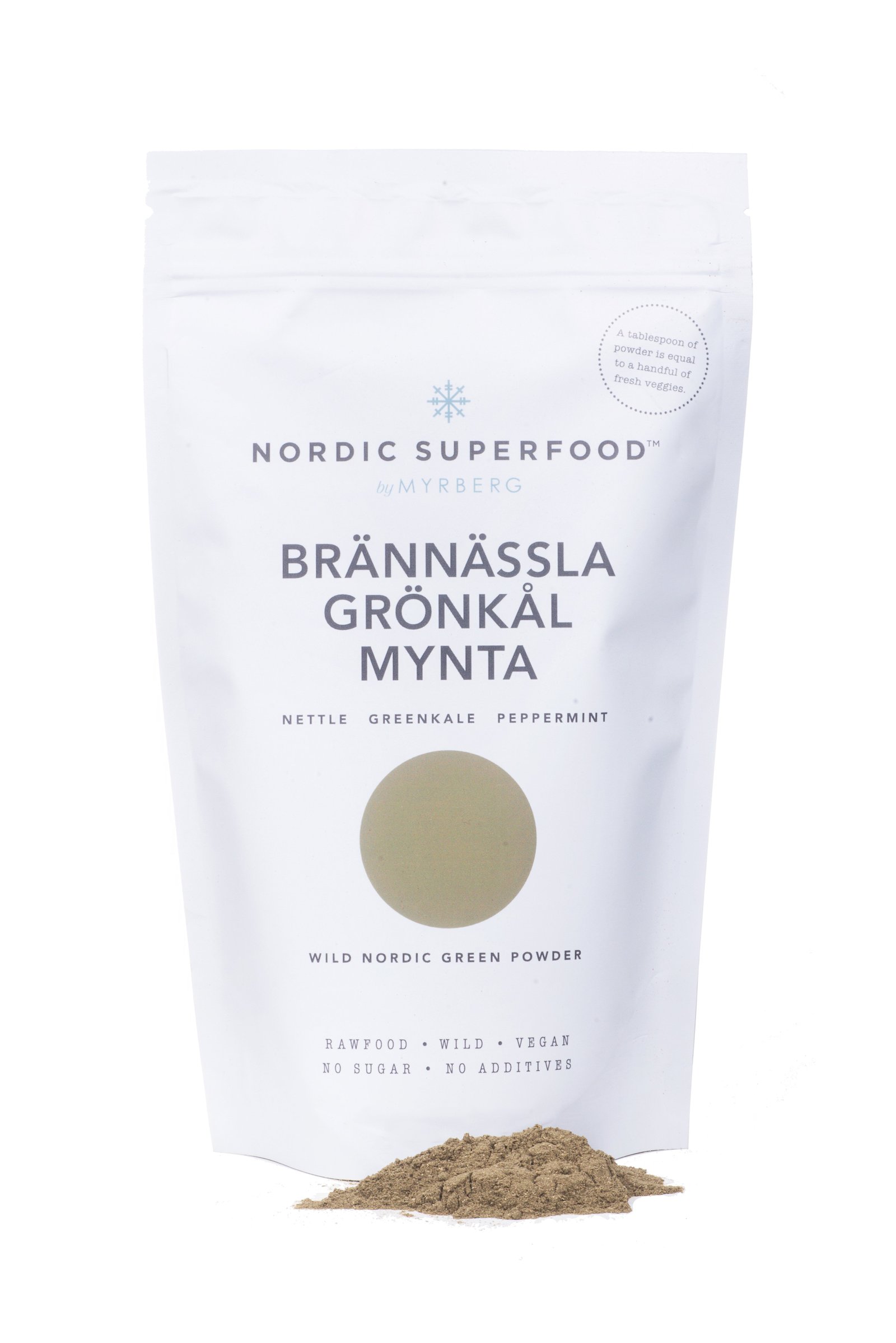 Nordic Superfood by Myrberg Green - Brännässla, Grönkål & Mynta Växtpulver 80 g