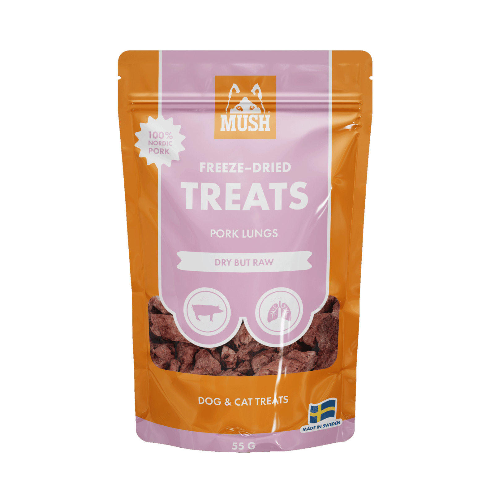 MUSH Treats Frystorkat Gris Lunga