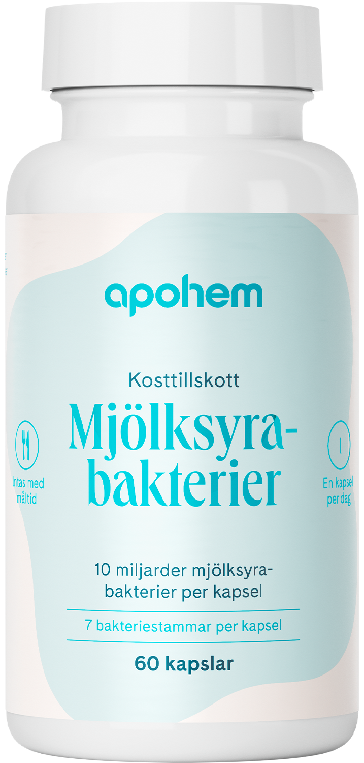 Apohem Mjölksyrabakterier 10 miljarder 7 stammar 60 kapslar