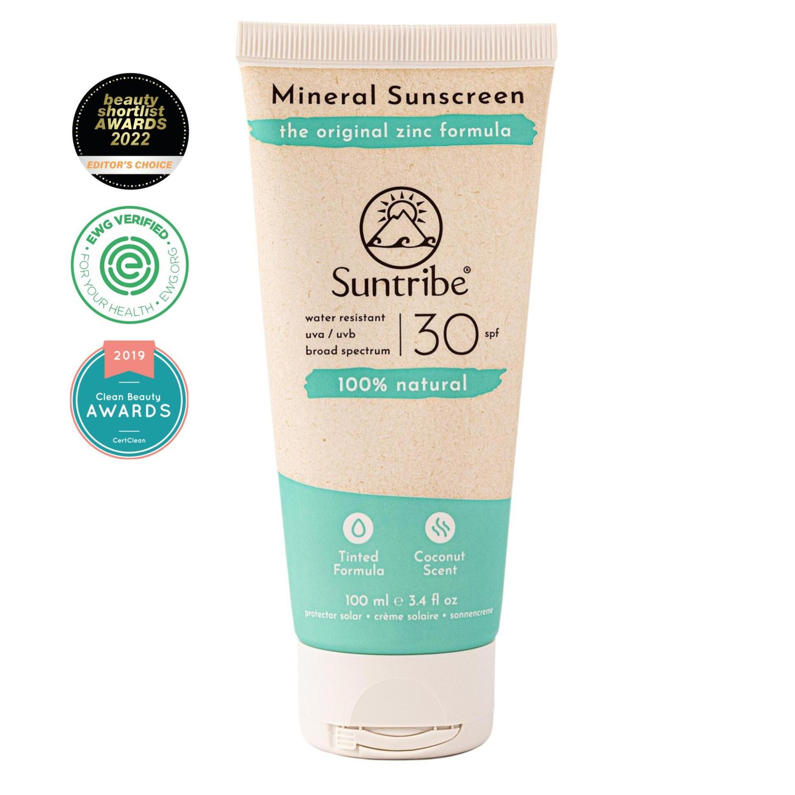 Suntribe All Natural Mineral Body & Face Sunscreen SPF30 100ml