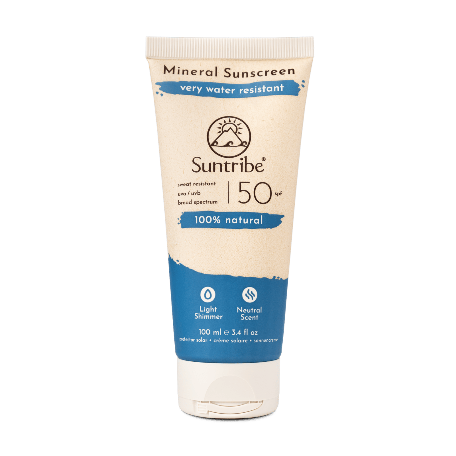 Suntribe Active Natural Mineral SPF50 Sunscreen 100 ml