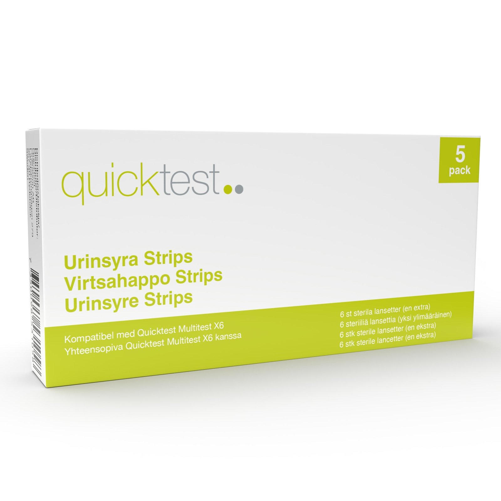 Quicktest X6 Refill Urinsyrastrips 5 st