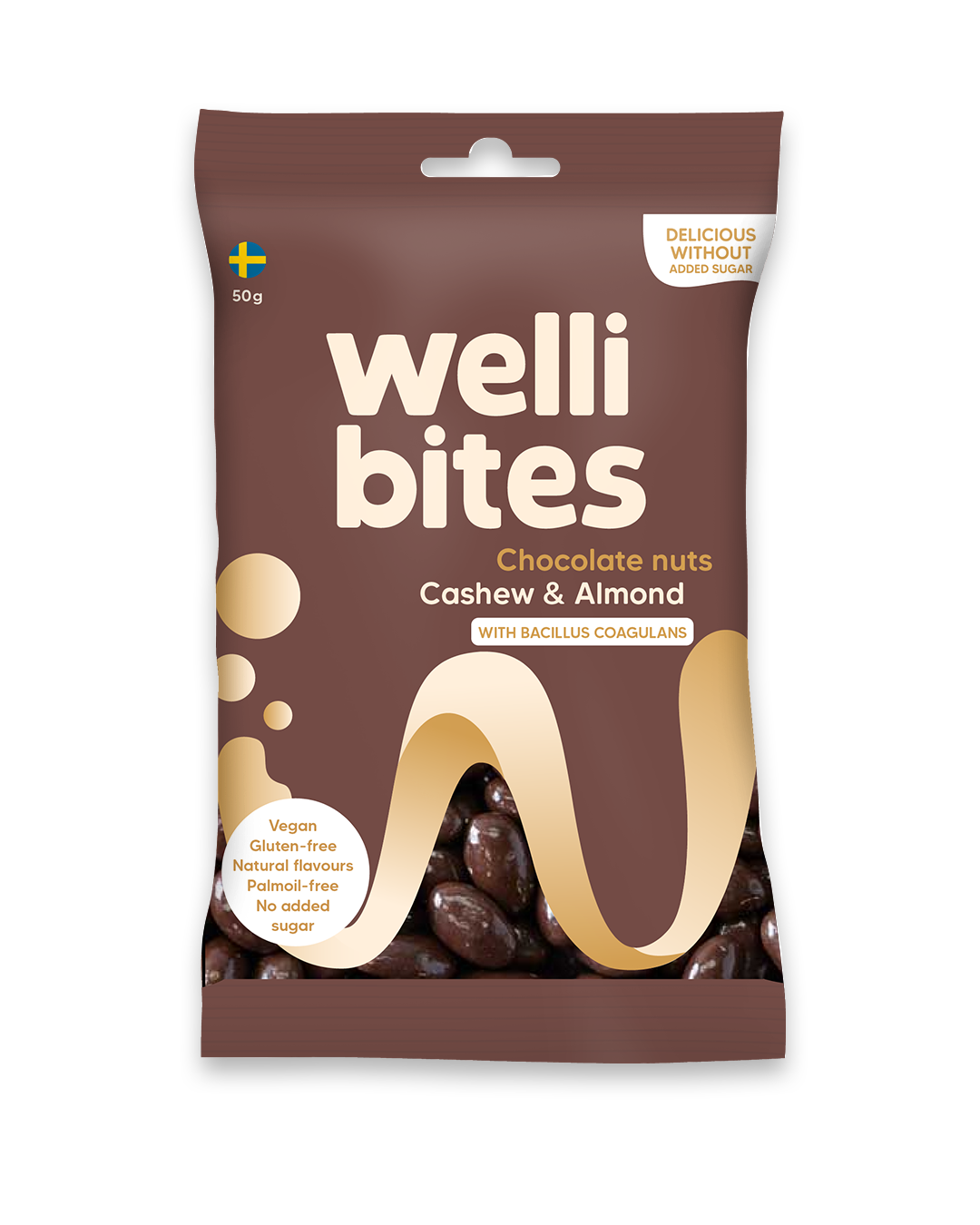 Wellibites Chocolate Nuts Cashew & Almonds 50g