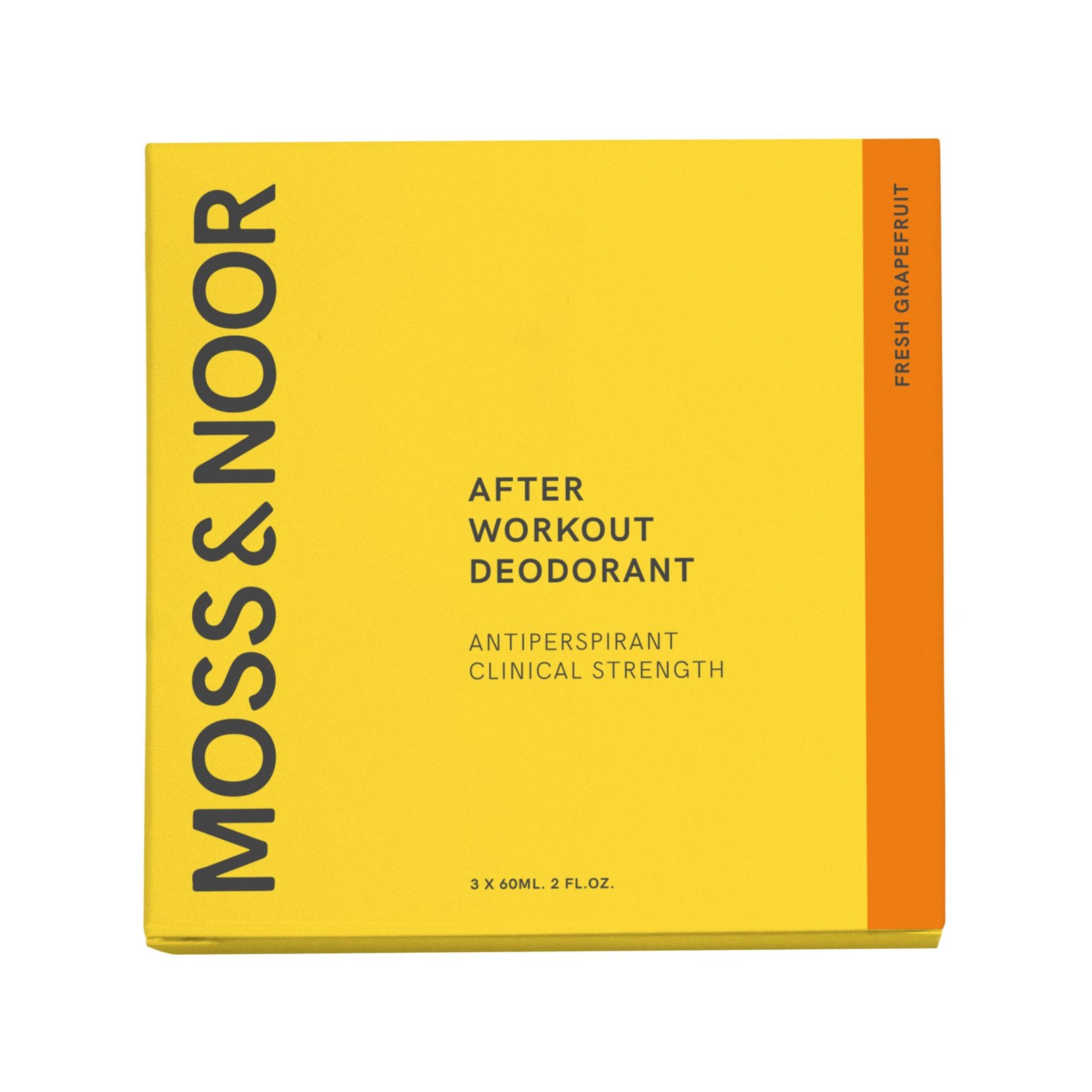 Moss & Noor After Workout Deodorant Fresh Grapefruit 3-pack