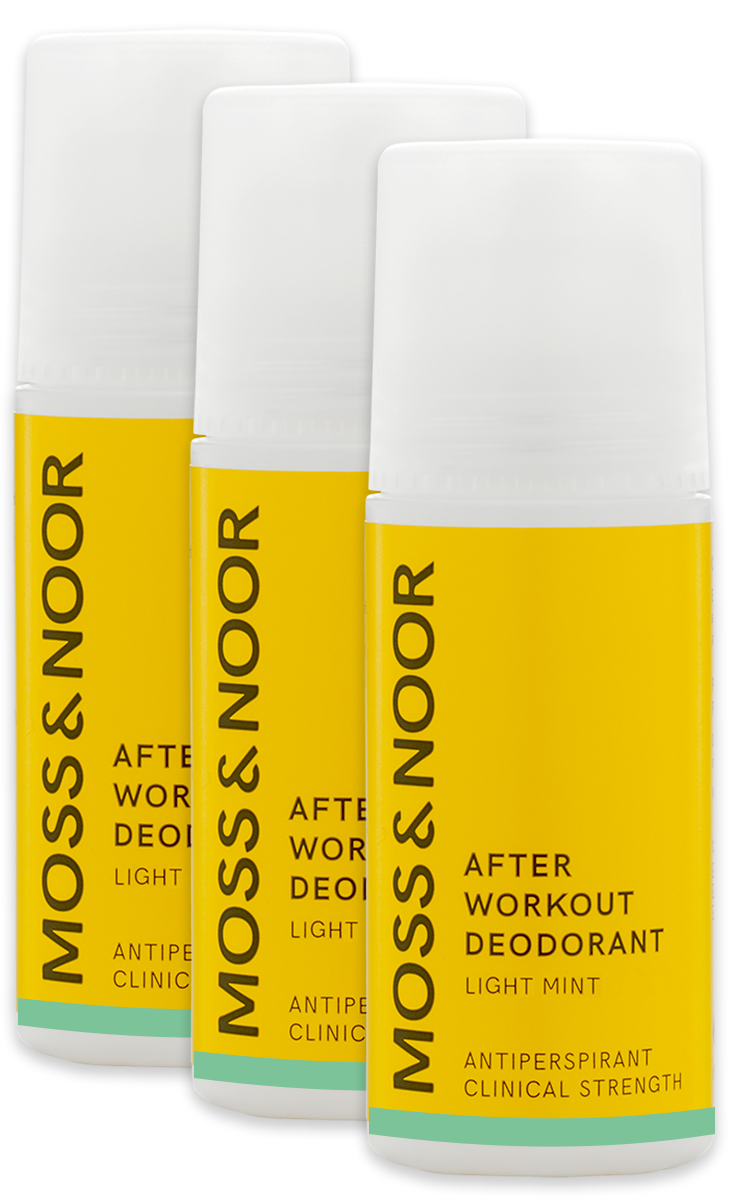 Moss & Noor After Workout Deodorant Light Mint 3-pack