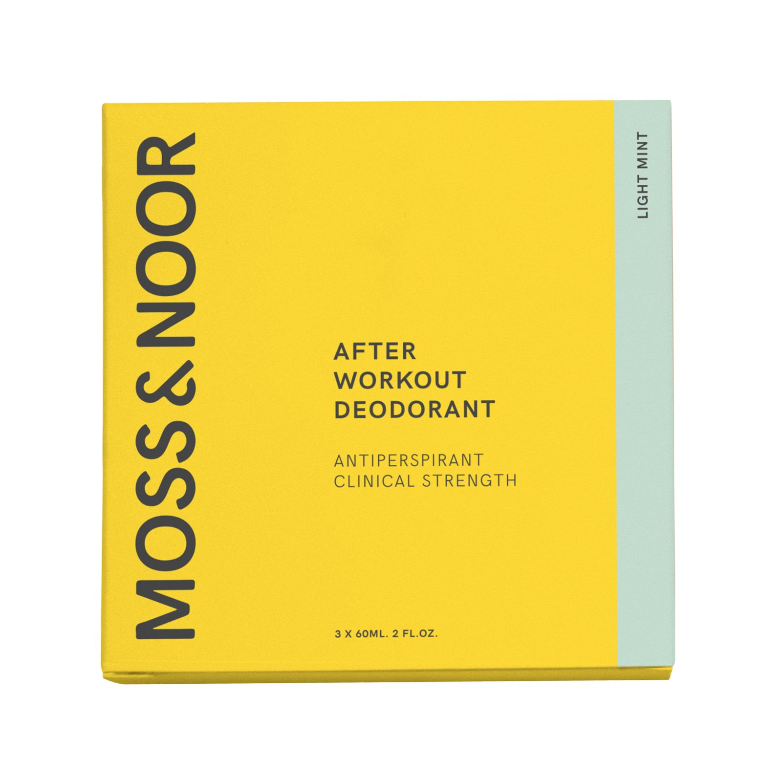 Moss & Noor After Workout Deodorant Light Mint 3-pack