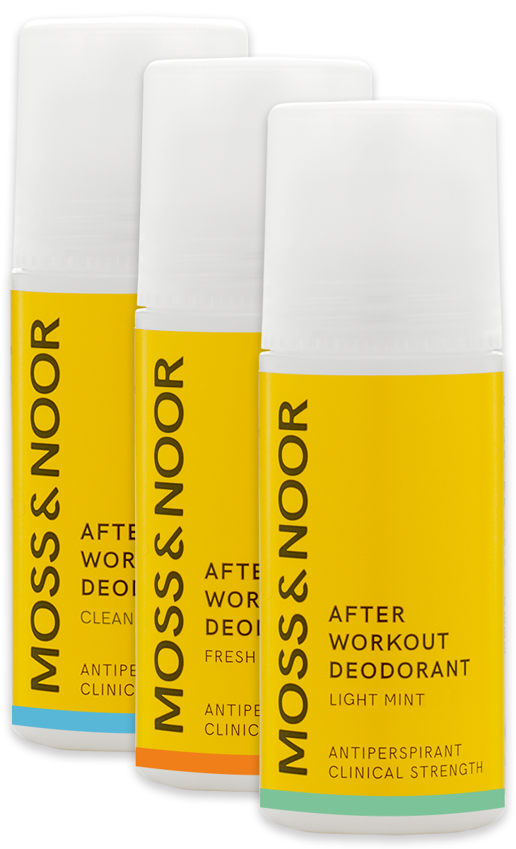 MOSS & NOOR After Workout Deodorant Roll-On Mixpack 3 st