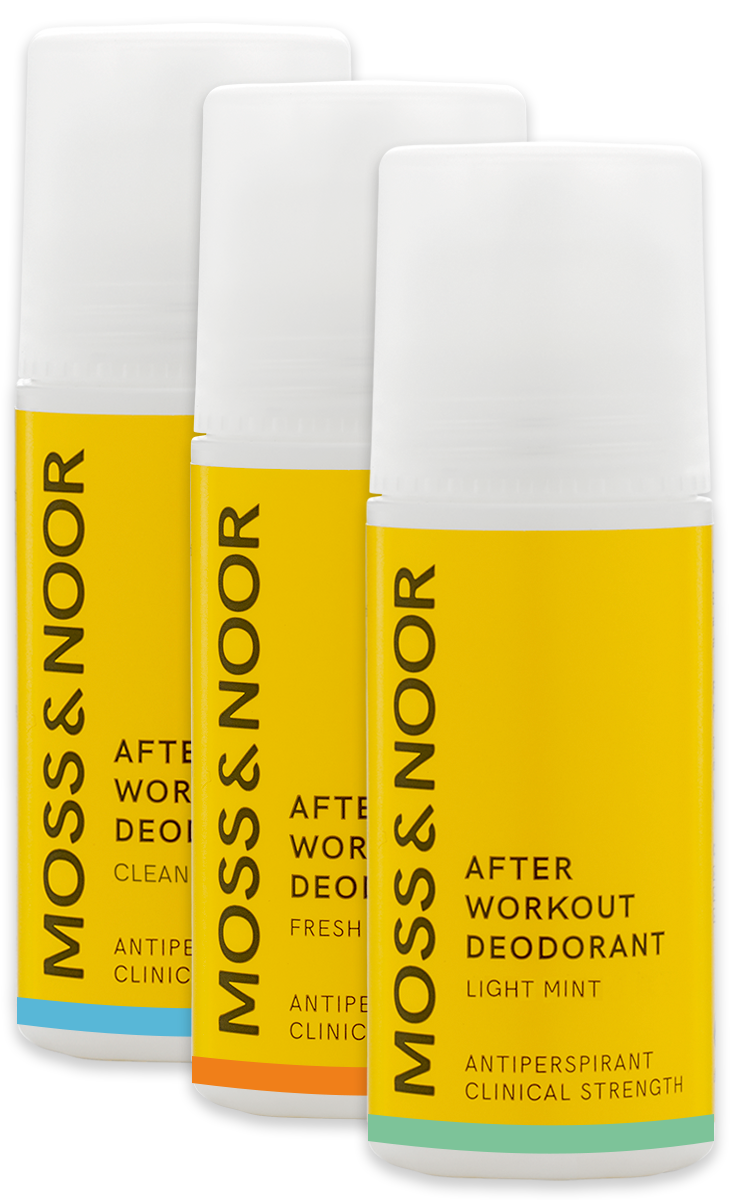 MOSS & NOOR After Workout Deodorant Roll-On Mixpack 3 st