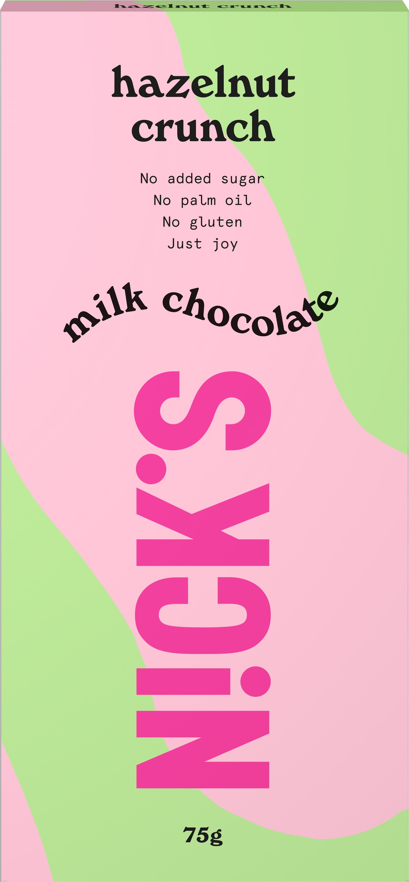 Nick's Hazelnut Crunch Milk Chocolate 75g