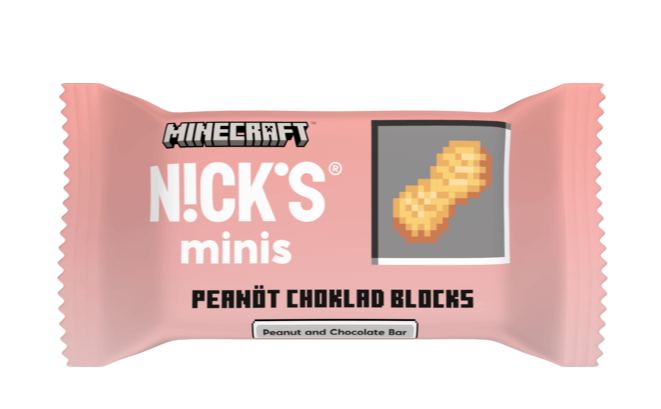 Nick's Minecraft Minis MINIS Peanöt Choklad Blocks 8 st