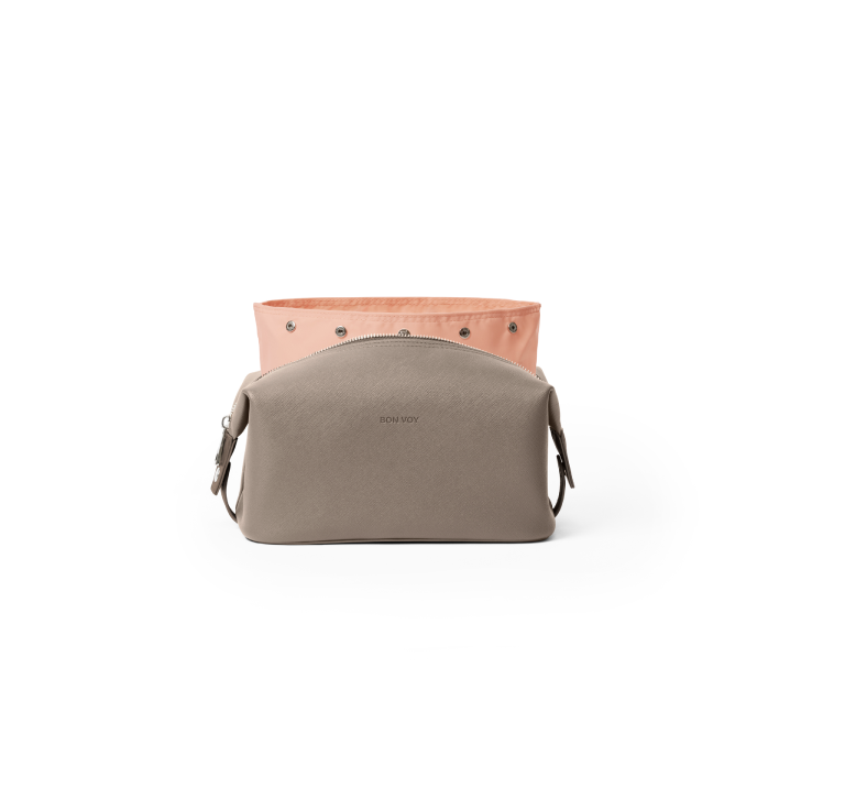 Bon Voy Staycation Cosmetic Bag Small Taupe/Rosa 1st