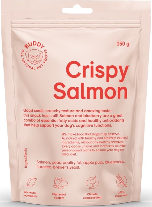 BUDDY Crispy Salmon Hundgodis 150 g