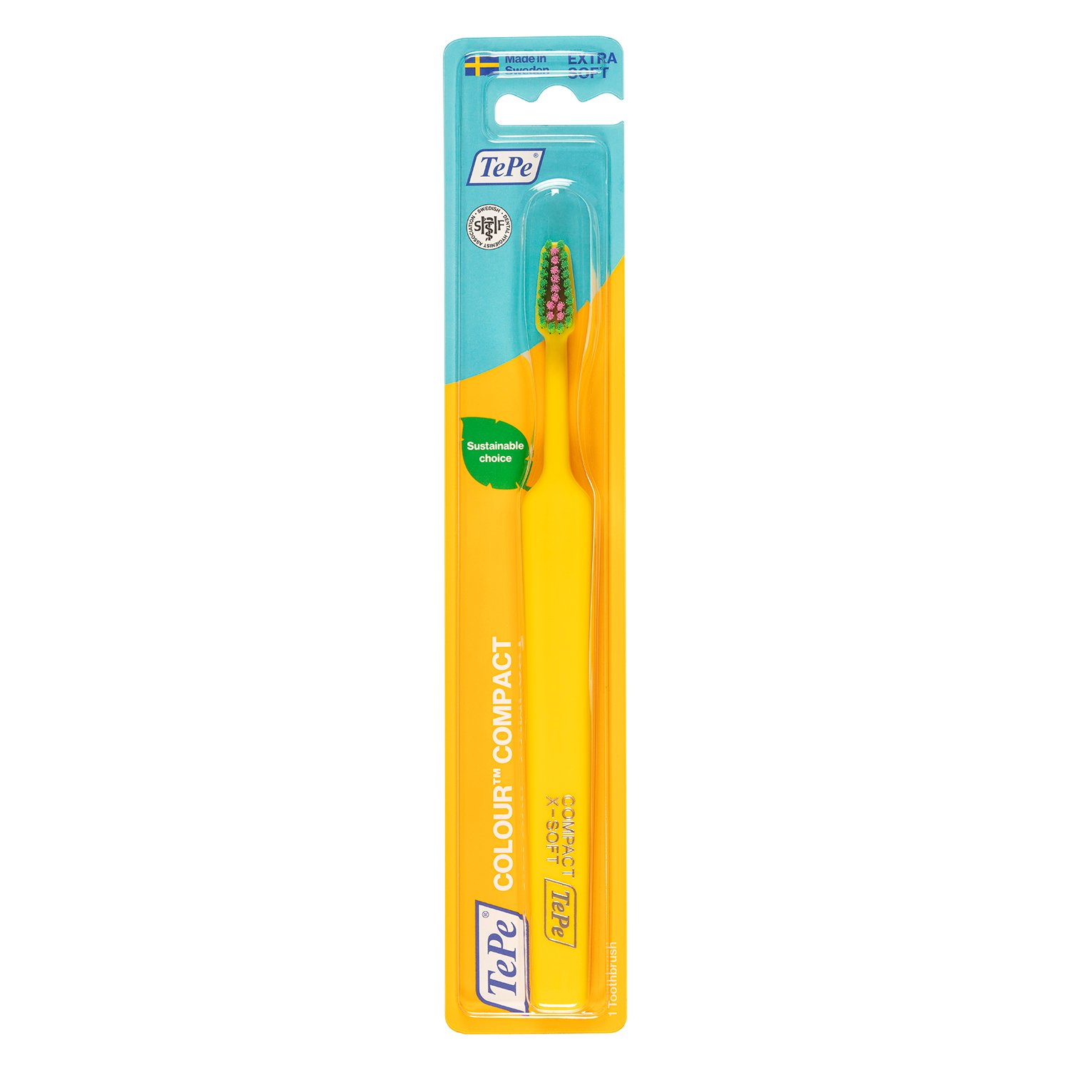TePe Colour Compact X-Soft Tandborste Gul 1 st