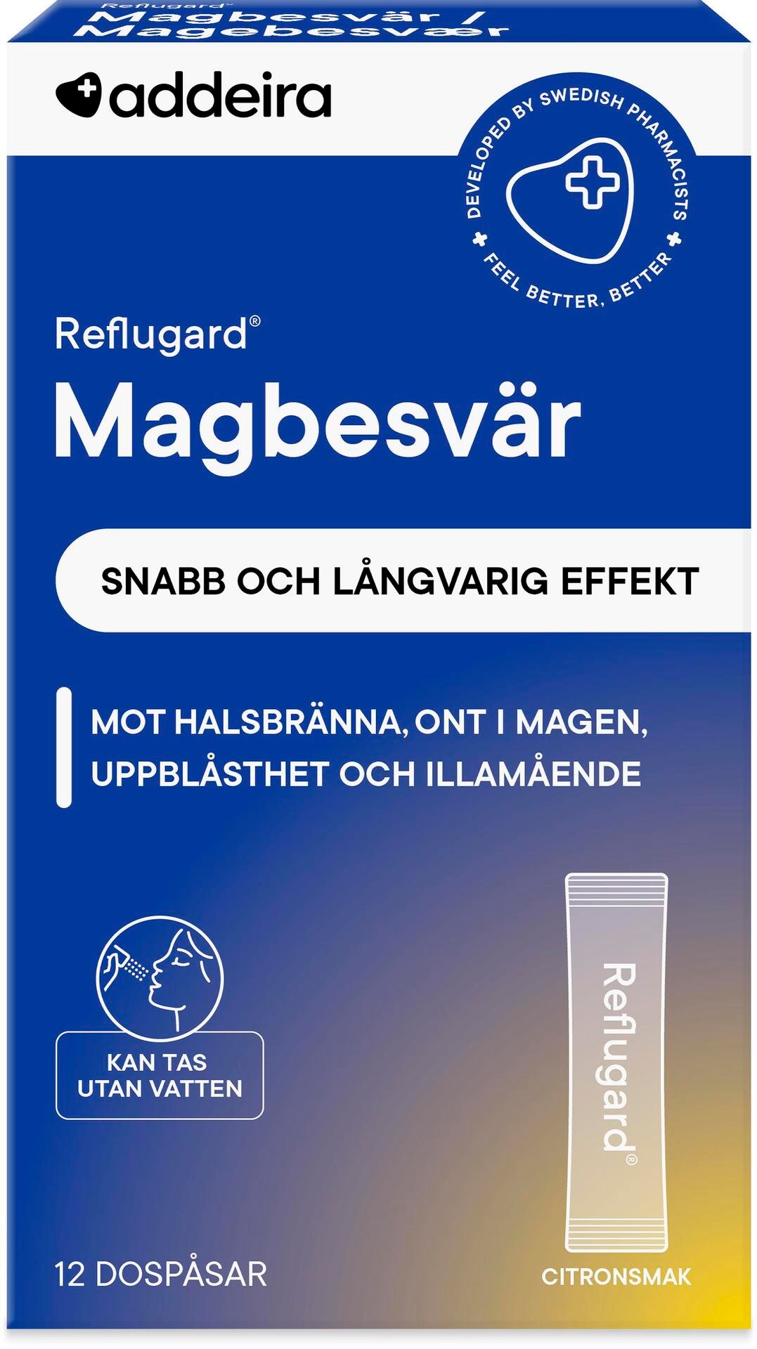 Addeira Reflugard vid magbesvär 12 dospåsar