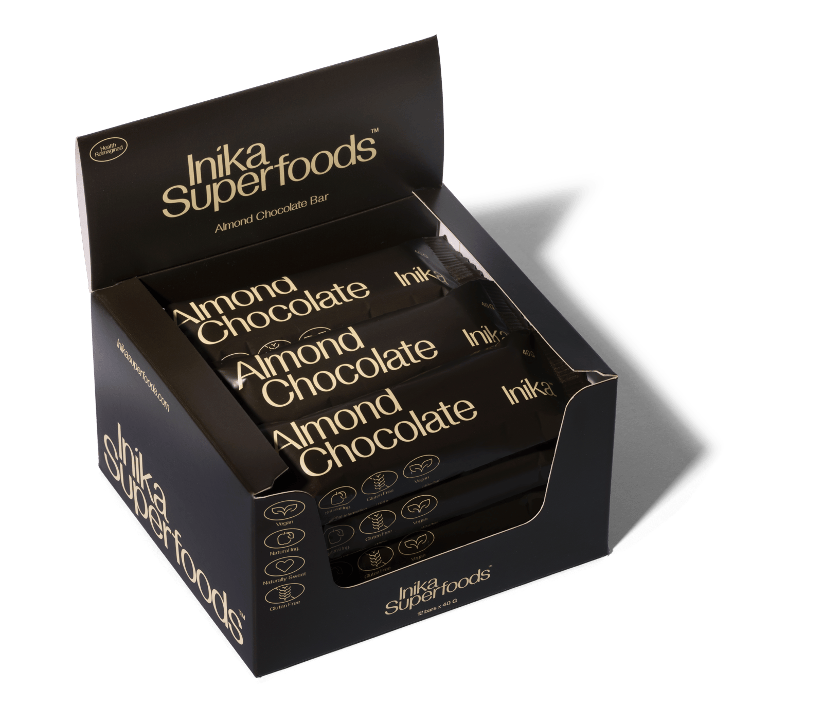 Inika Superfoods Almond Chocolate Bar 12-pack