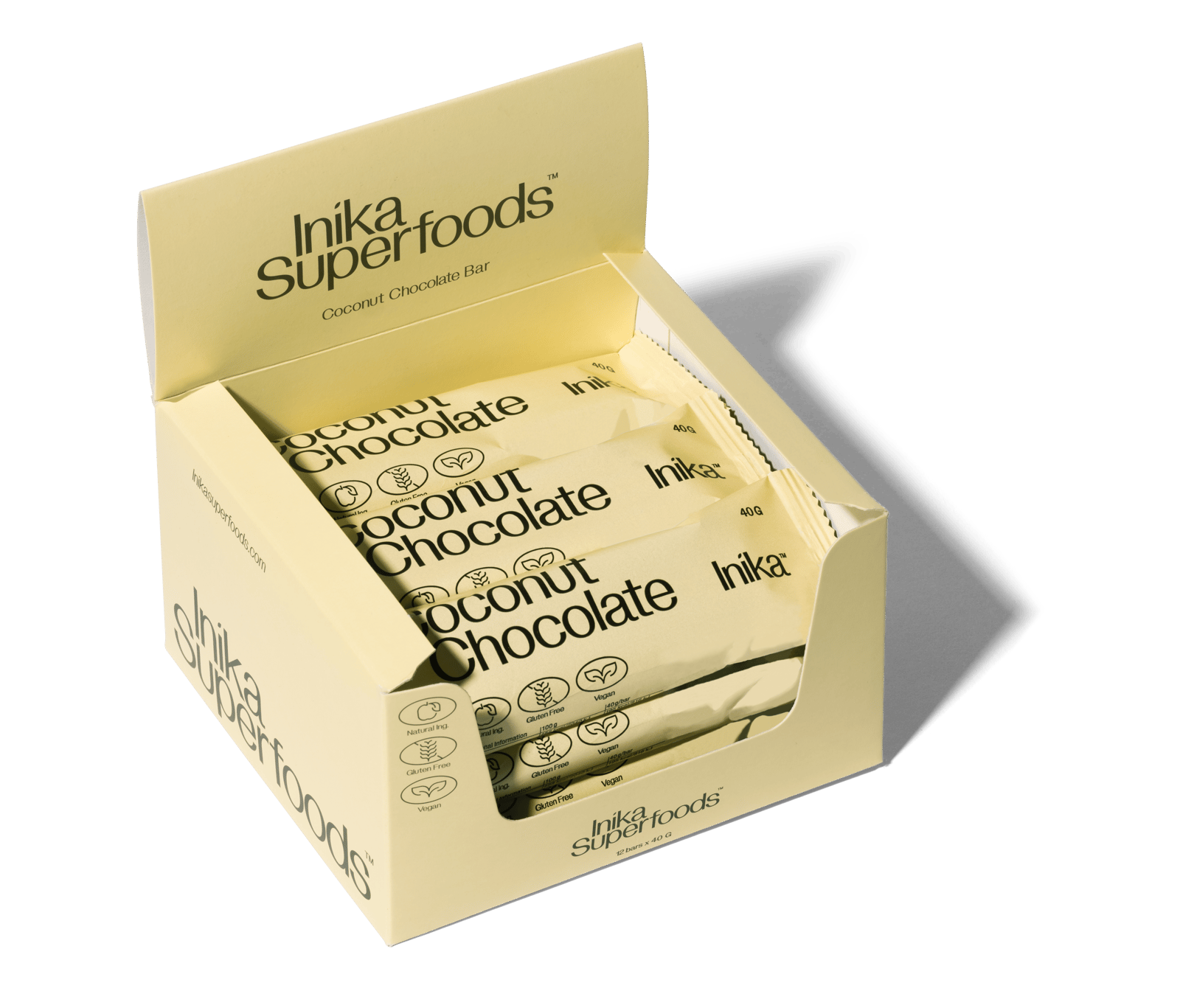 Inika Superfoods Coconut Chocolate Bar 12-pack