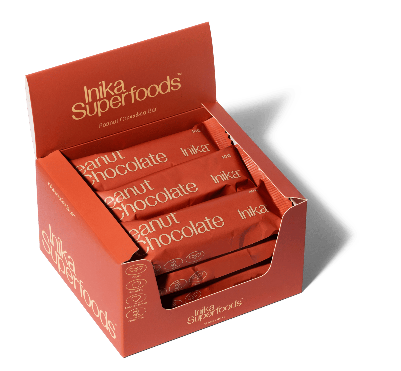 Inika Superfoods Peanut Chocolate Bar 12-pack