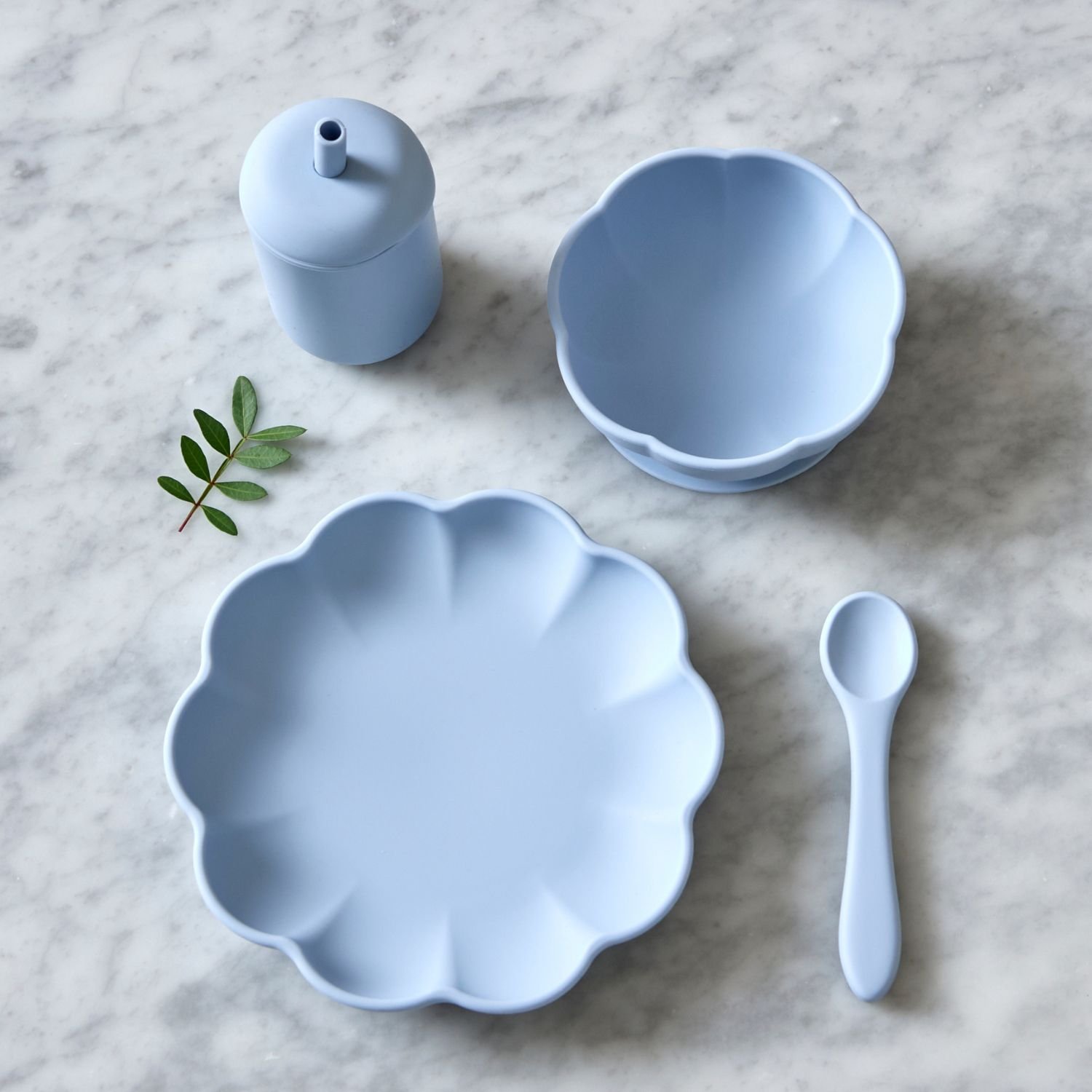 Jack o Juno Little Poppy Dining Set Pale Blue