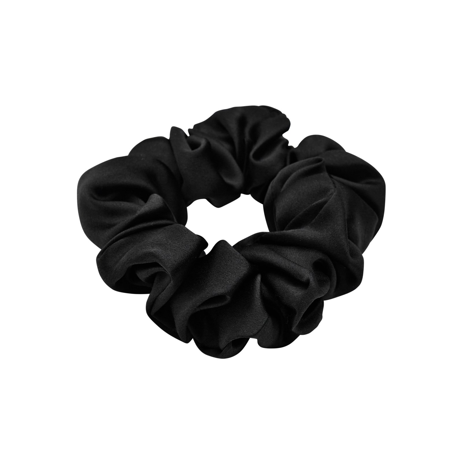 LENOITES Mulberry Silk Scrunchie Black 1 st