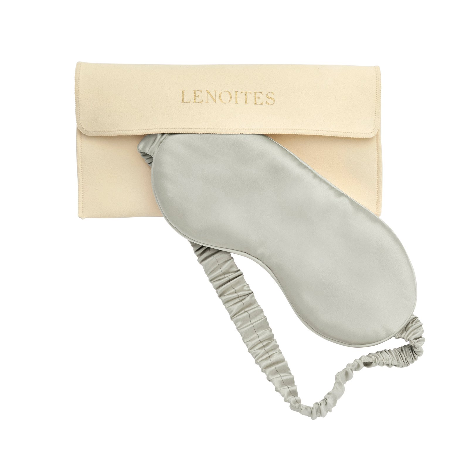 LENOITES Mulberry Sleep Mask & Pouch Grey 1 st