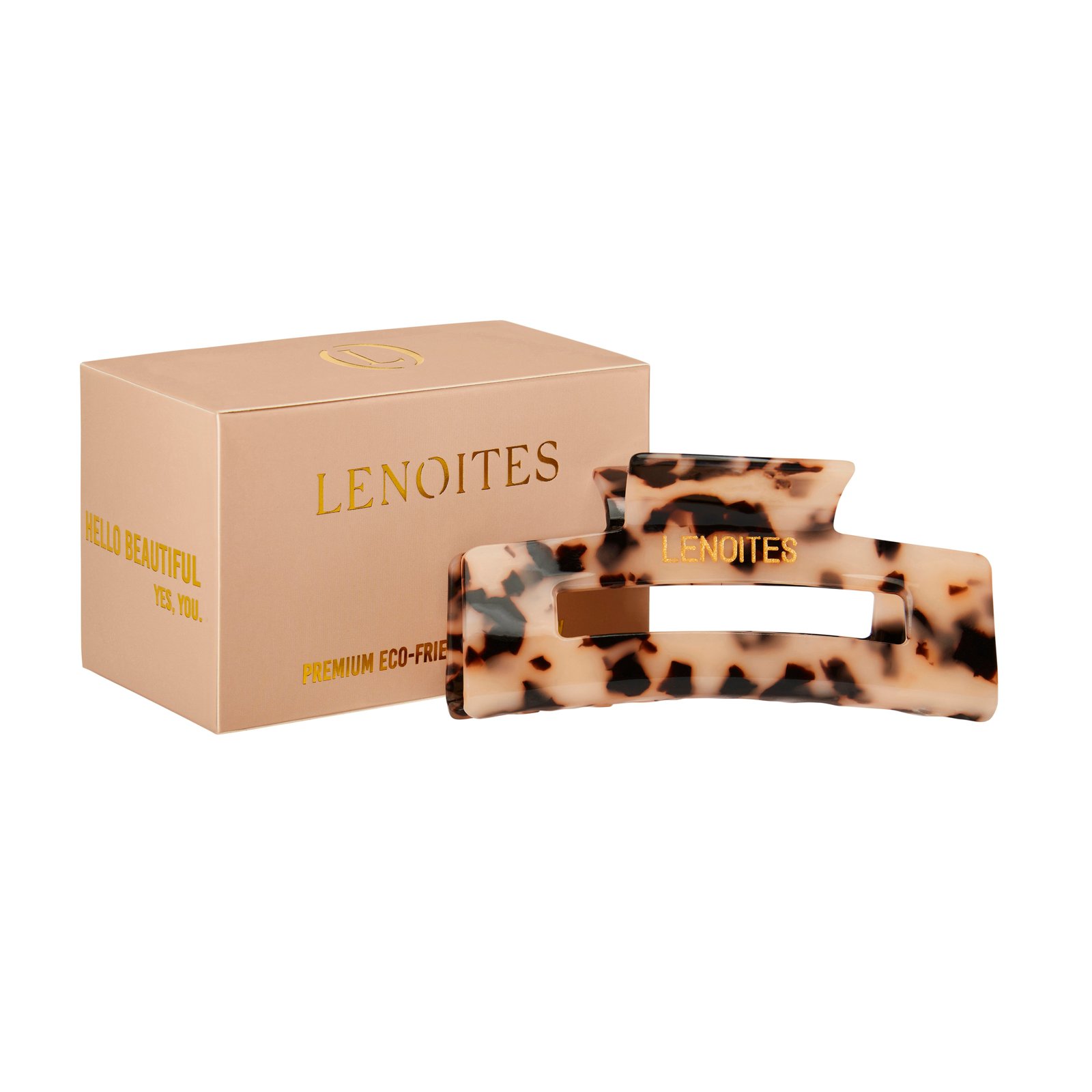 LENOITES Premium Eco-Friendly Hair Claw Nude Leopard 1 st