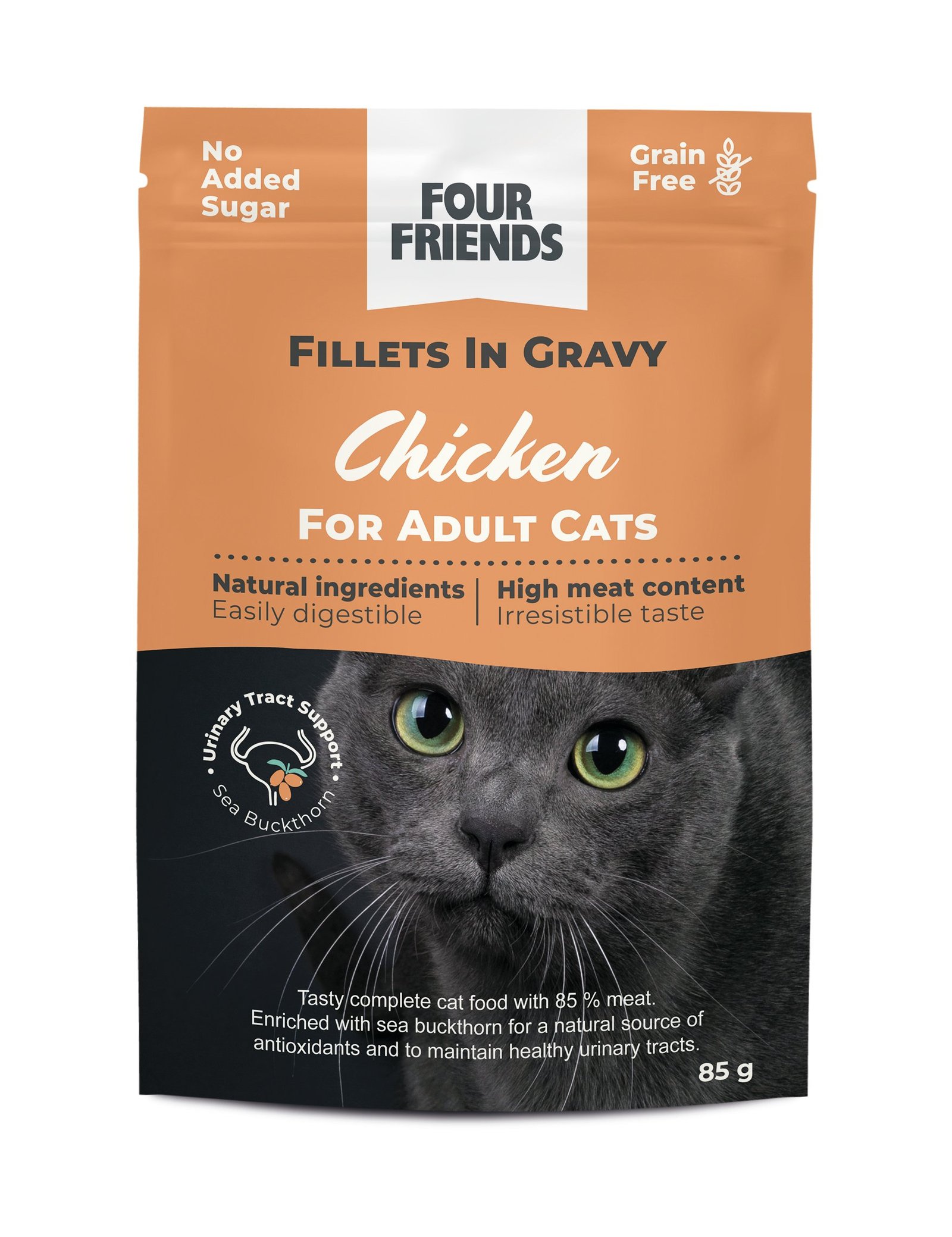 FourFriends Adult Chicken in Gravy Pouch 85 g