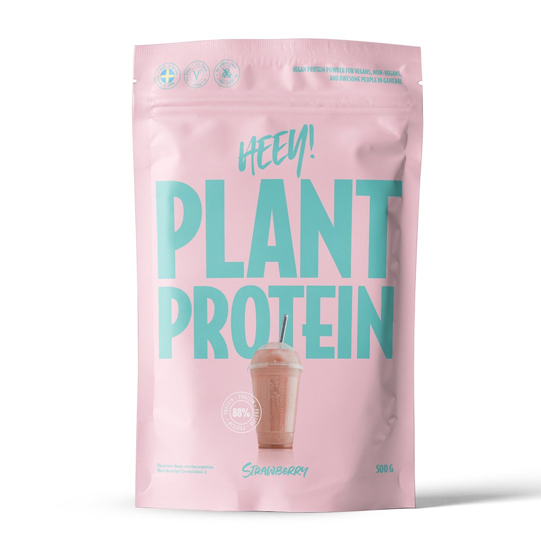 Heey! Veganskt Proteinpulver Jordgubb 500 g