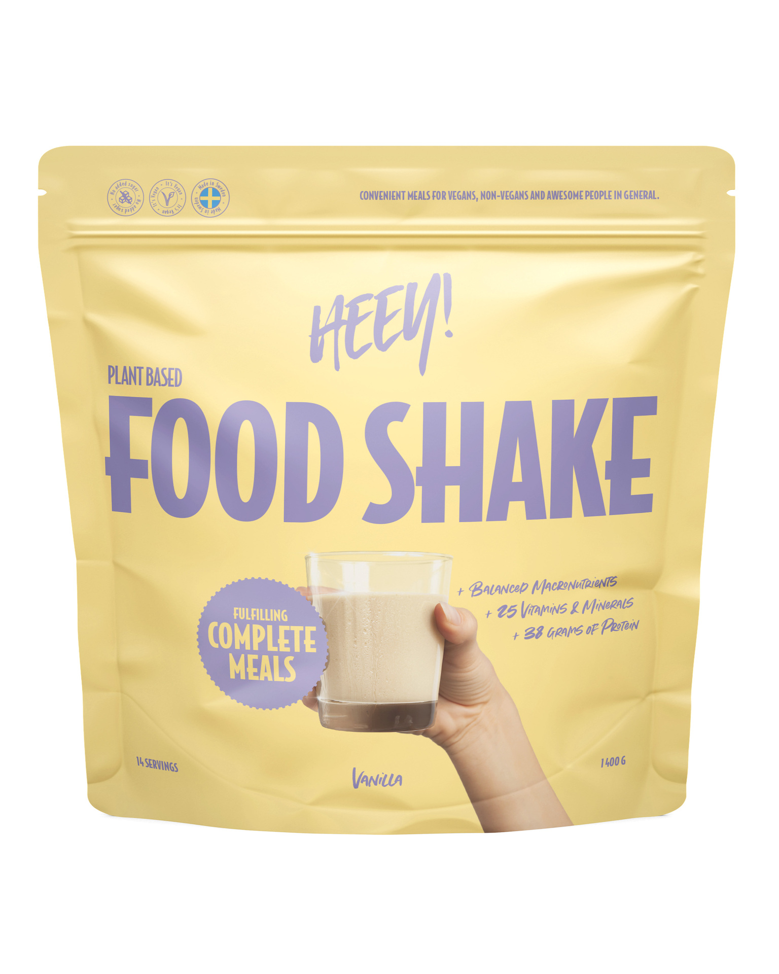 Heey! Vegansk Food Shake Vanilj 1,4 kg