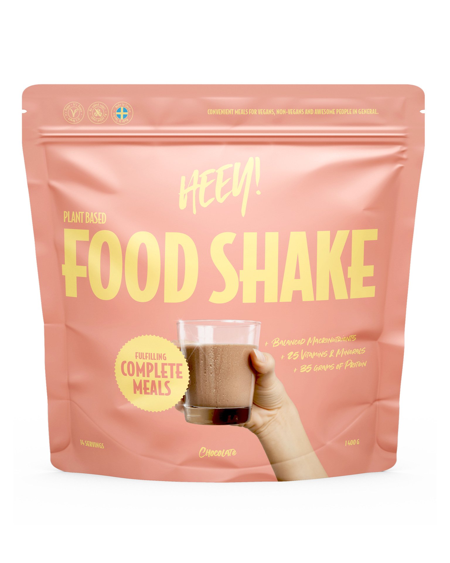 Heey! Vegansk Food Shake Choklad 1,4 kg