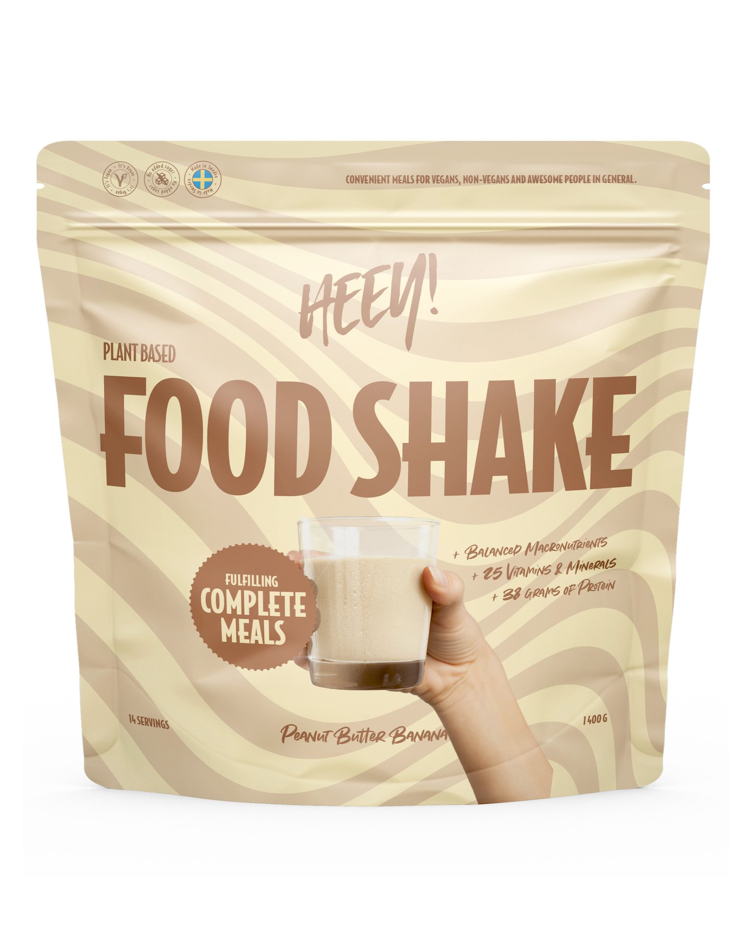 Heey! Vegansk Food Shake Jordnötssmör Banan 1,4 kg