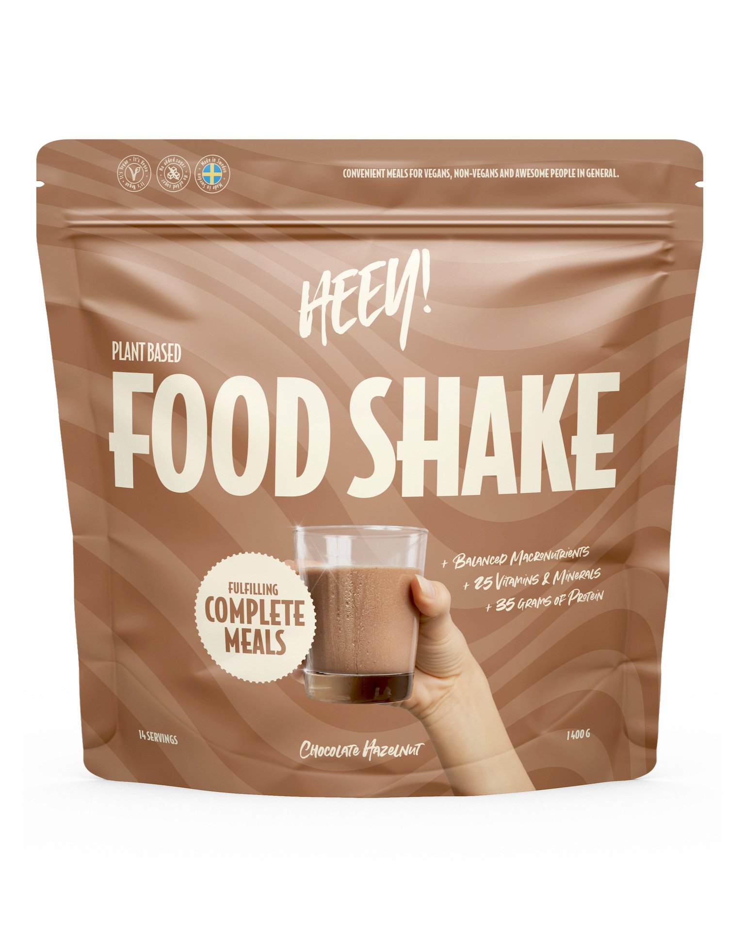 Heey! Vegansk Food Shake Hasselnöt Choklad 1,4 kg