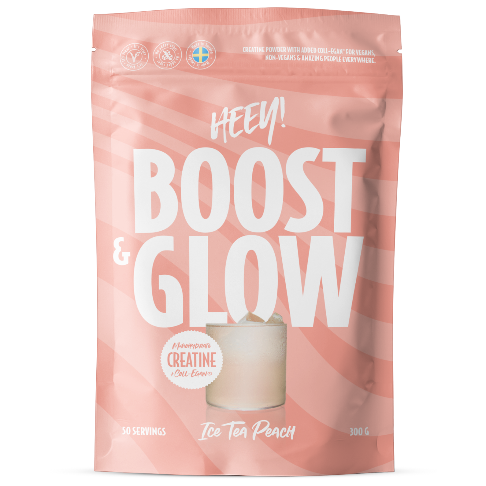 Heey! Boost & Glow Creatine + Collegan® Ice Tea Peach 300 g