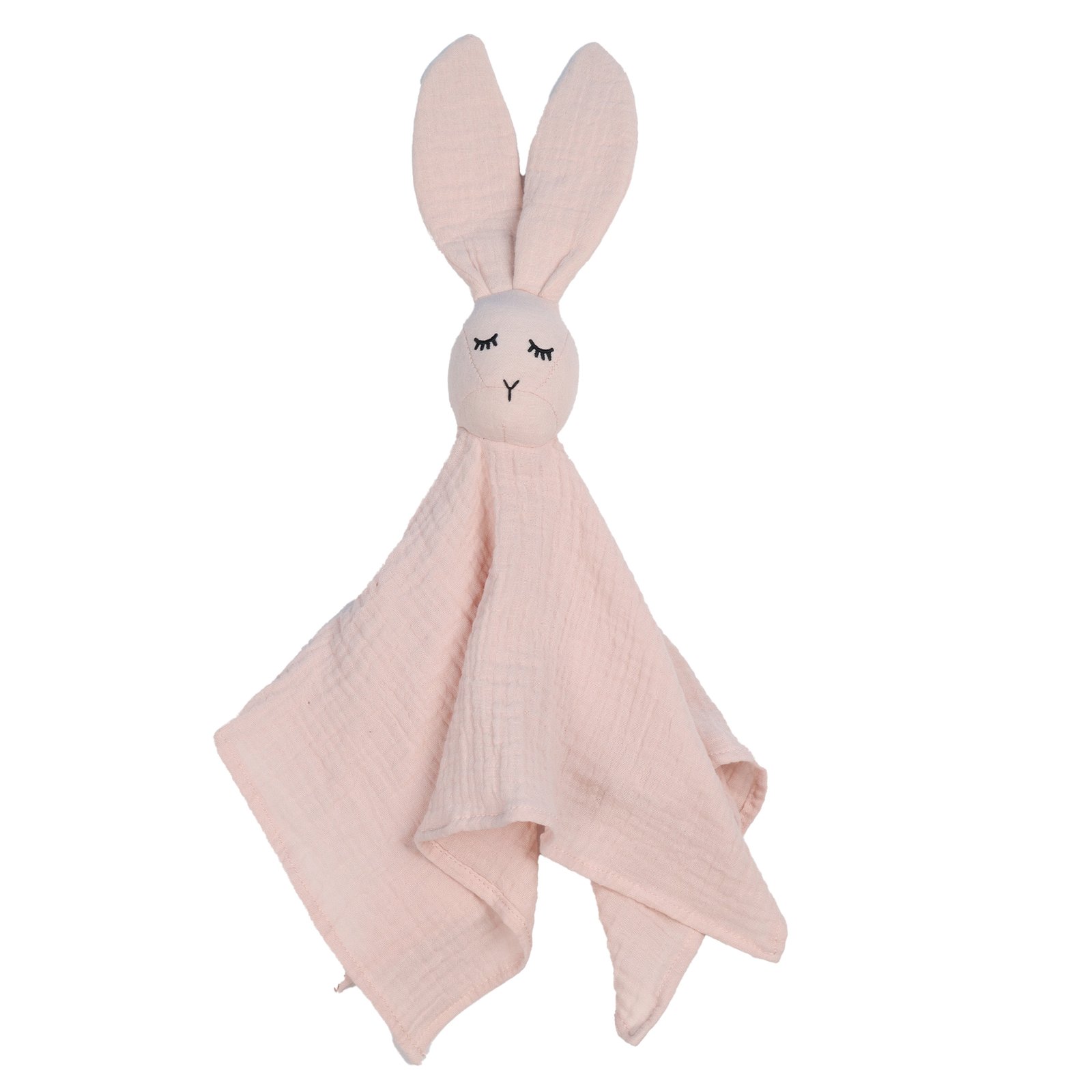 Oh, Poppy! Leia The Bunny Muslin Comfort Blanket Powder Pink 1 st
