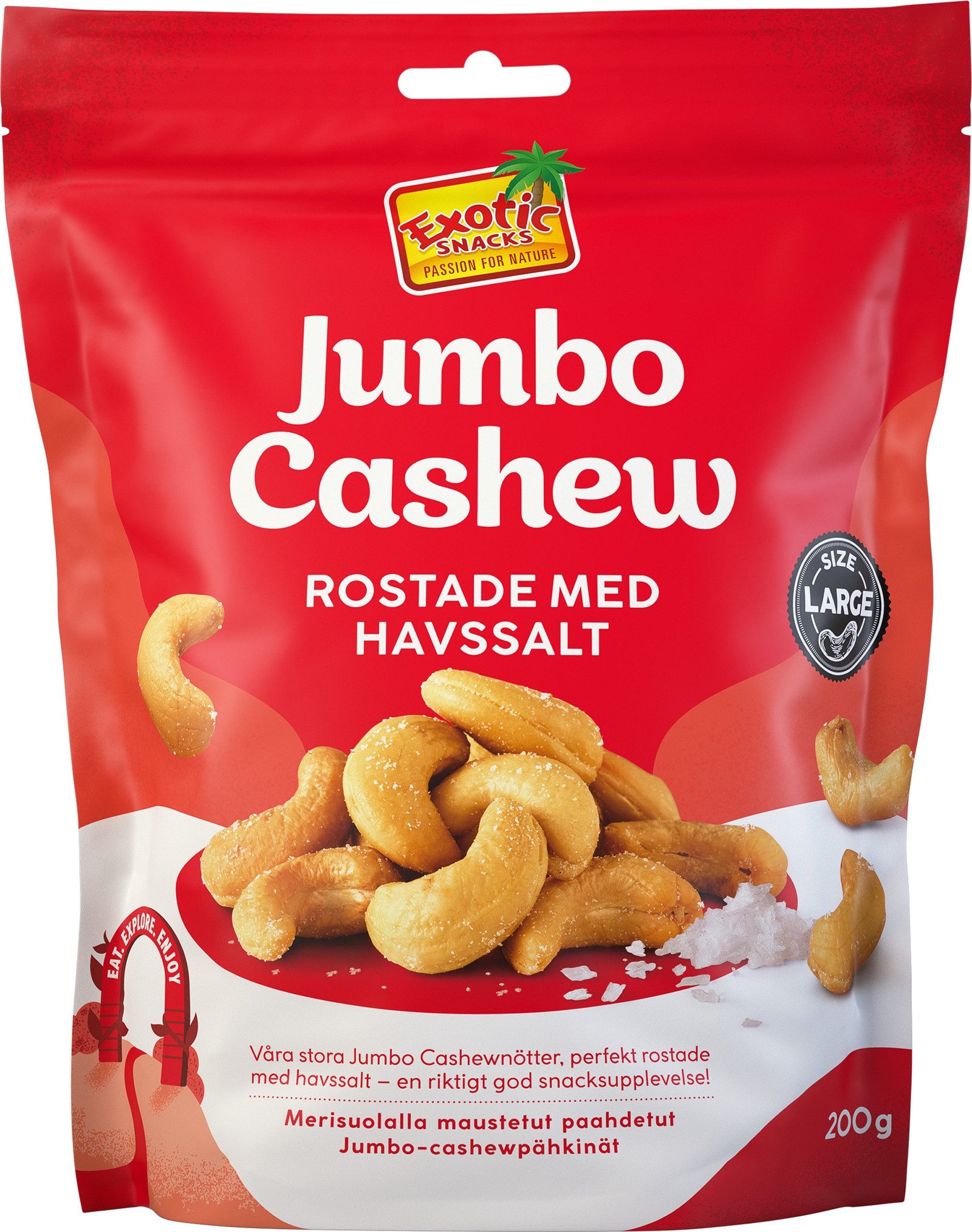 Exotic Snacks Jumbo Cashew Havssalt 200 g