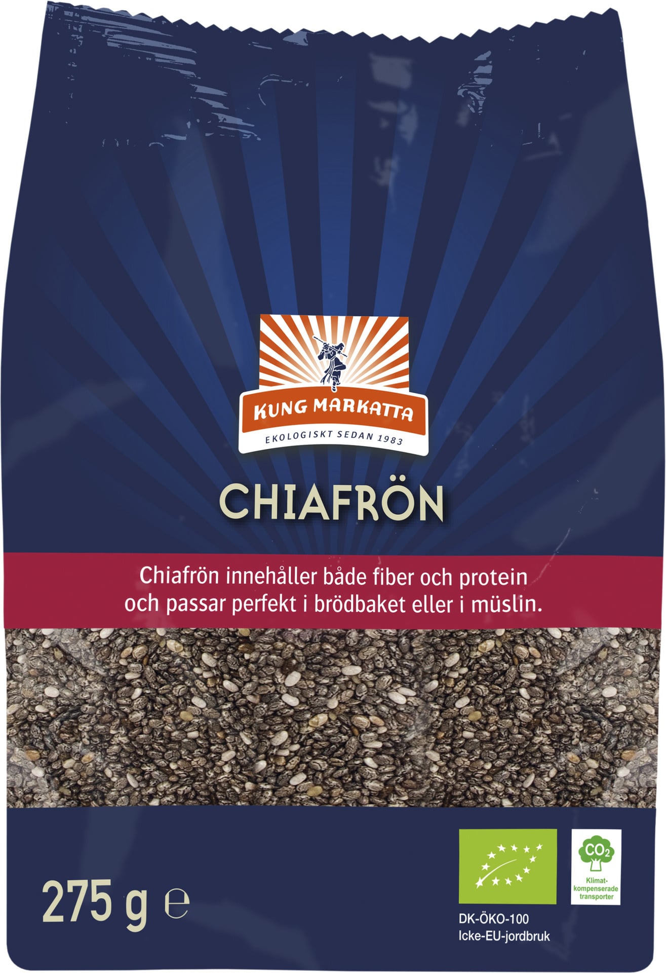 Köp Kung Markatta Ekologiska Chiafrön 275g | Apohem
