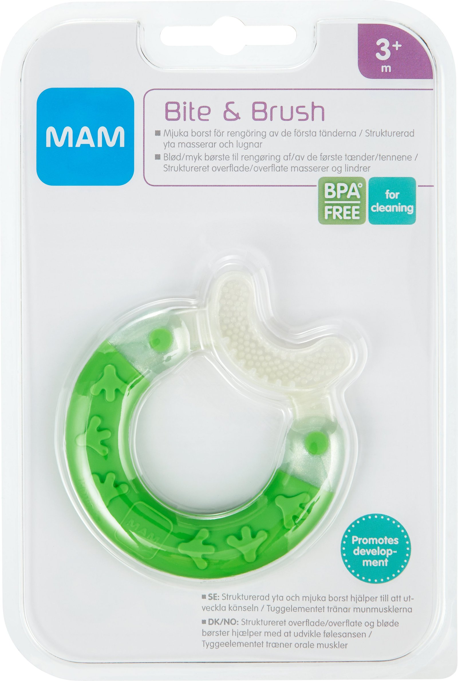 MAM Bite & Brush Bitring 3+ Månader 1 st - Olika färger