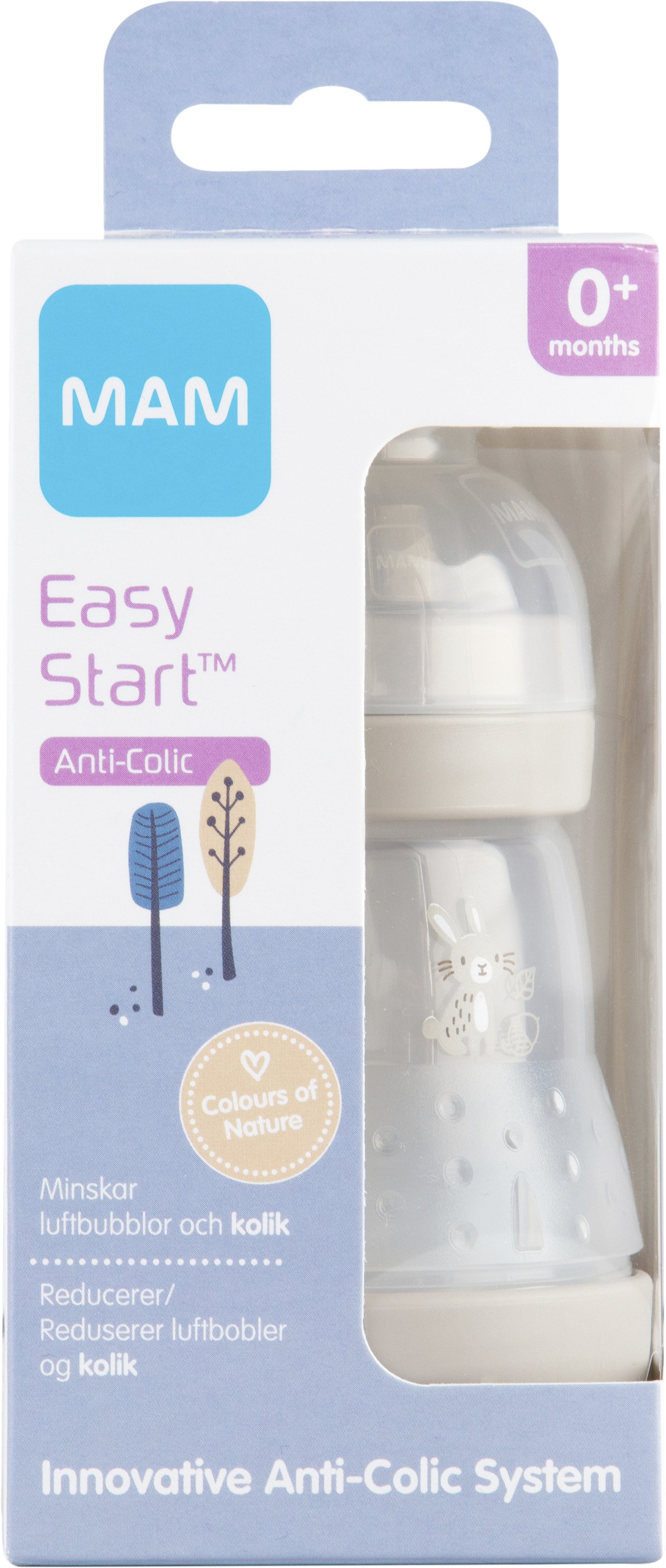 MAM Easy Start Anti-Colic Nappflaska 0+ Månader Neutral 160 ml