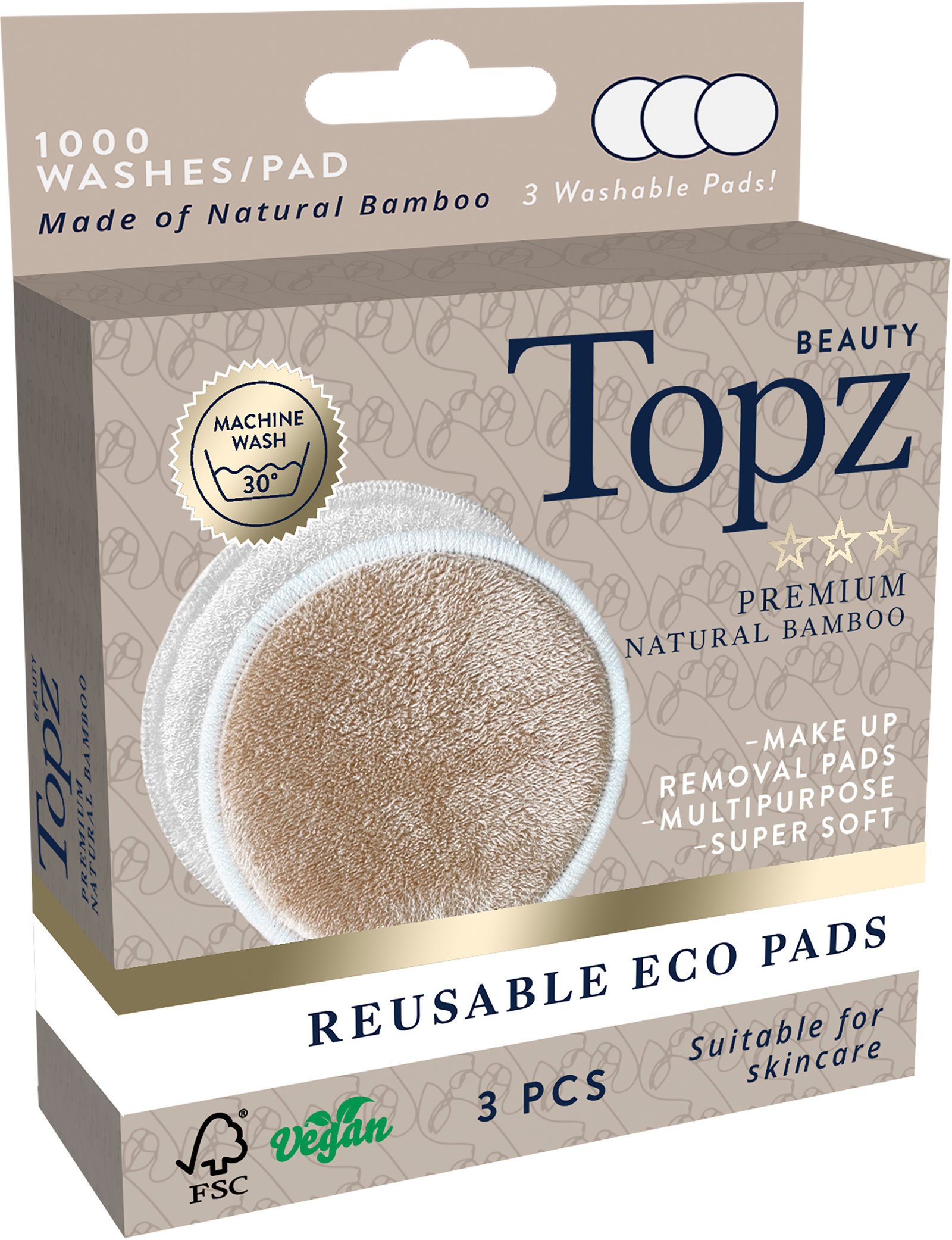 Topz Premium Reusable ECO Pads 3 st