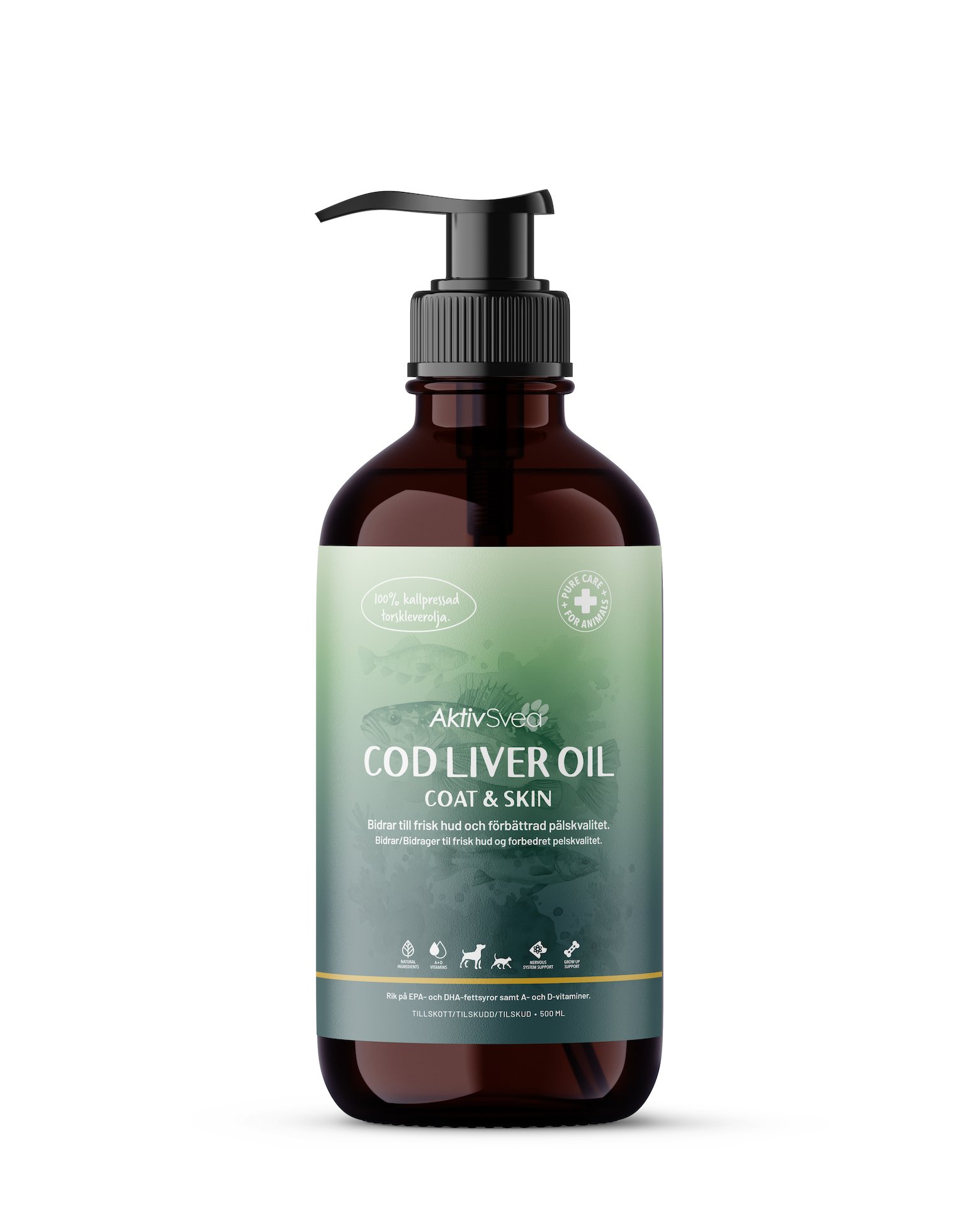 AktivSvea Cod Liver Oil Coat & Skin 500 ml
