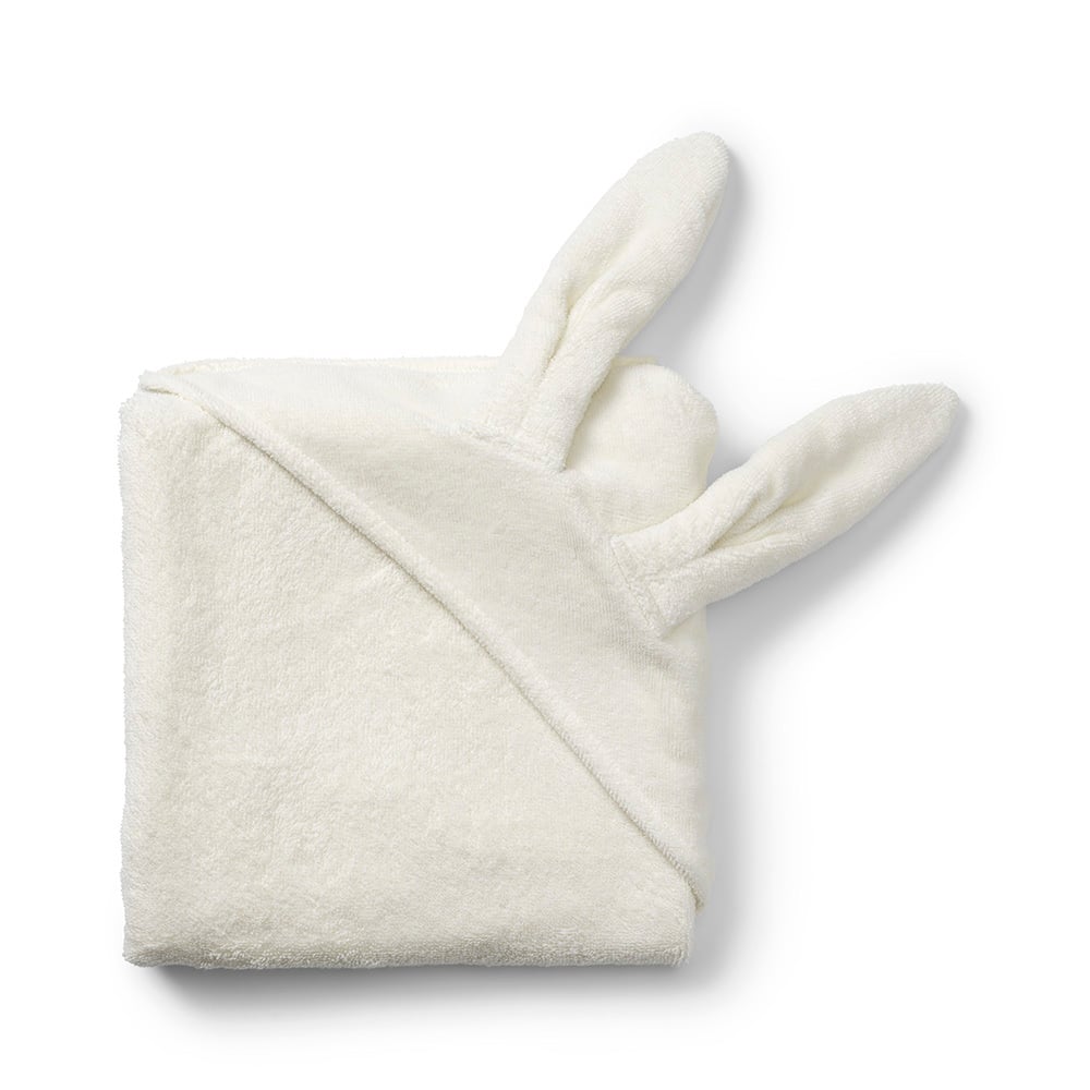 Elodie Hooded Towel Vanilla White Bunny