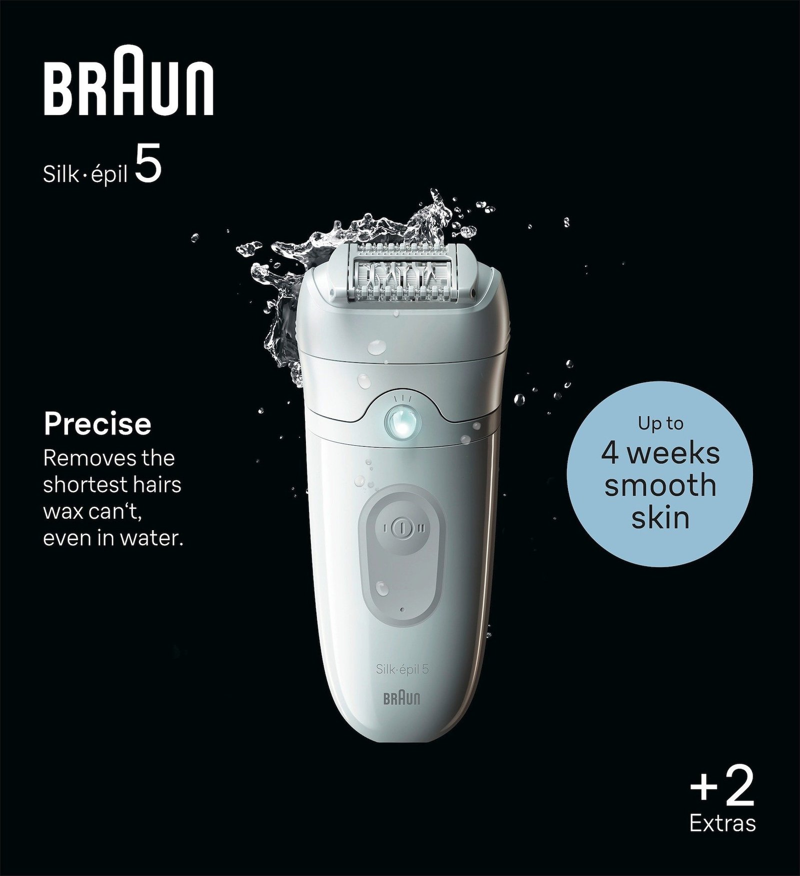 Braun Silk-épil 5 Epilator för enkel hårborttagning, 5-011, Vit/Grå