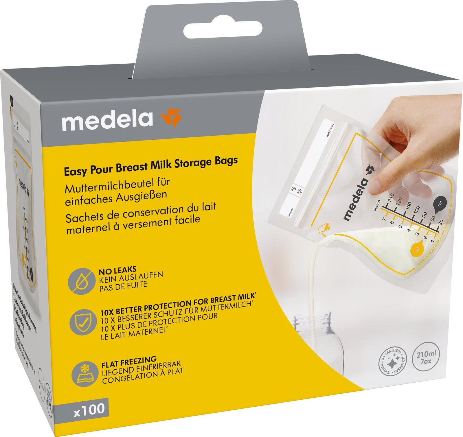 Medela Easy Pour Förvaringspåsar för Bröstmjölk 100 st