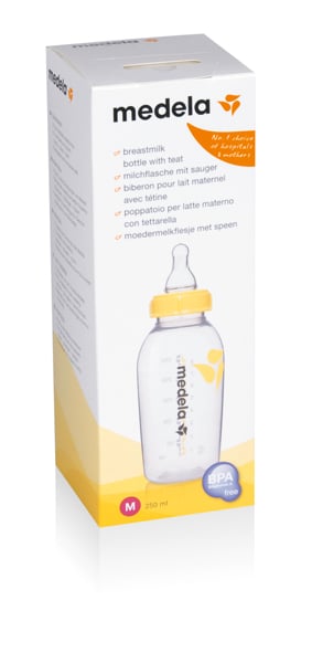 Medela Bröstmjölksflaska & Napp M 250 ml