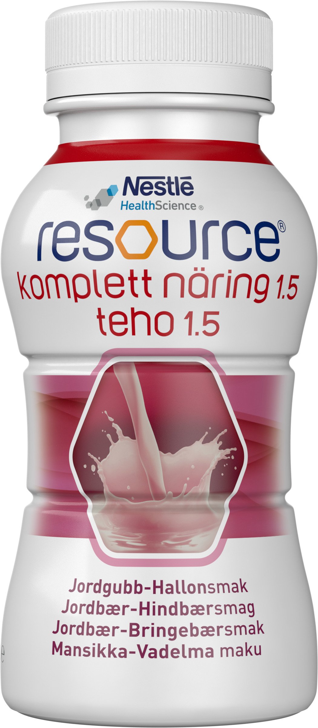 Nestlé Resource Komplett Näring 1.5 Jordgubb & Hallon 4 x 200 ml
