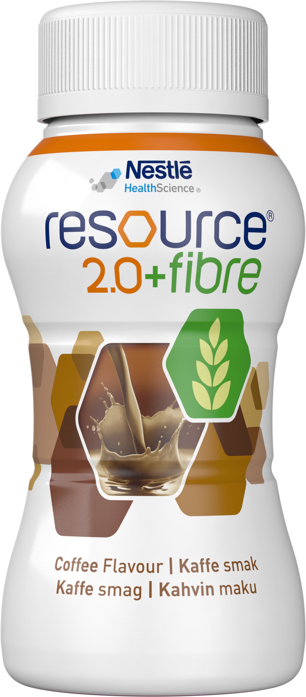 Nestlé Resource 2.0+Fibre Kaffe 4 x 200 ml
